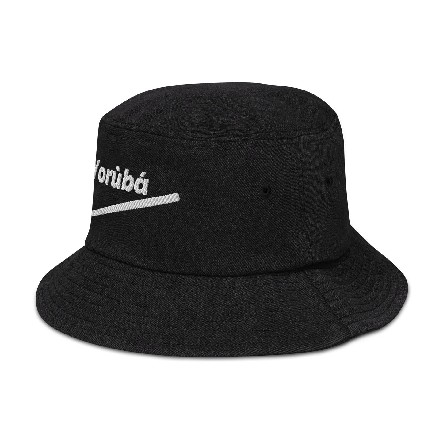 Yorùbá Talks Denim Bucket Hat