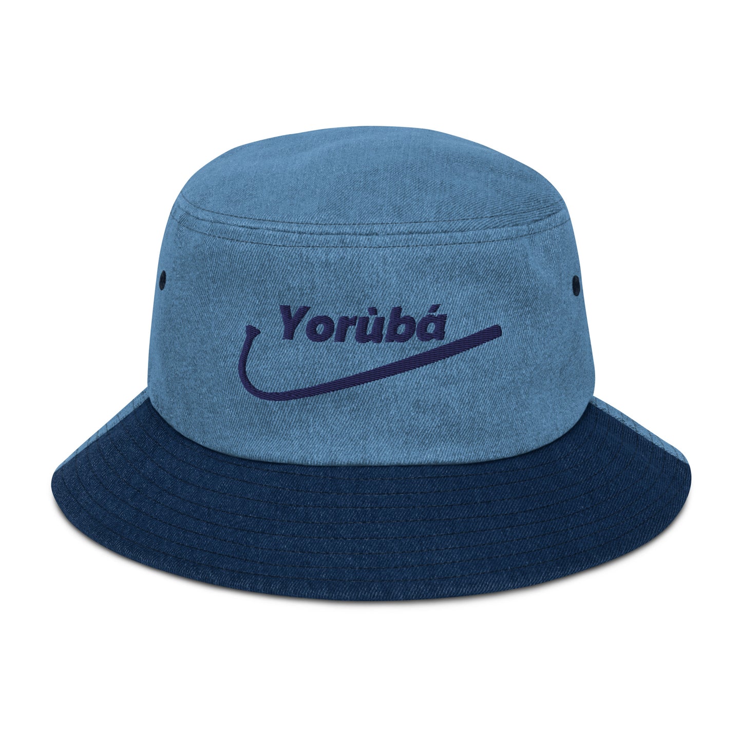 Yorùbá Talks Denim Bucket Hat