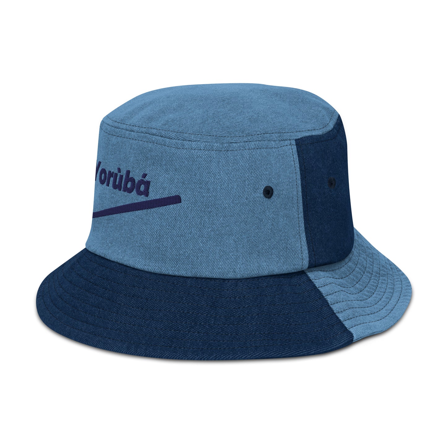 Yorùbá Talks Denim Bucket Hat