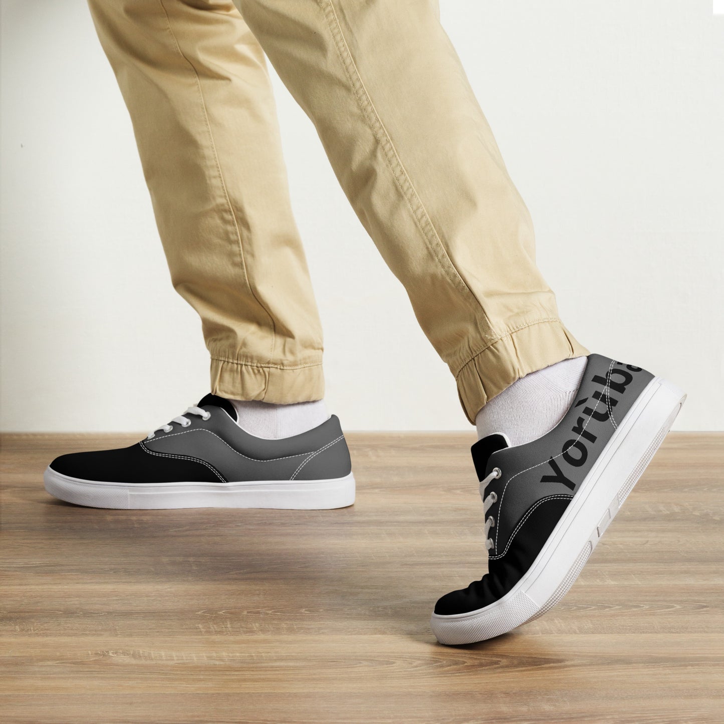 Yorùbá Men’s Lace-up Canvas Shoes