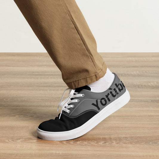 Yorùbá Men’s Lace-up Canvas Shoes