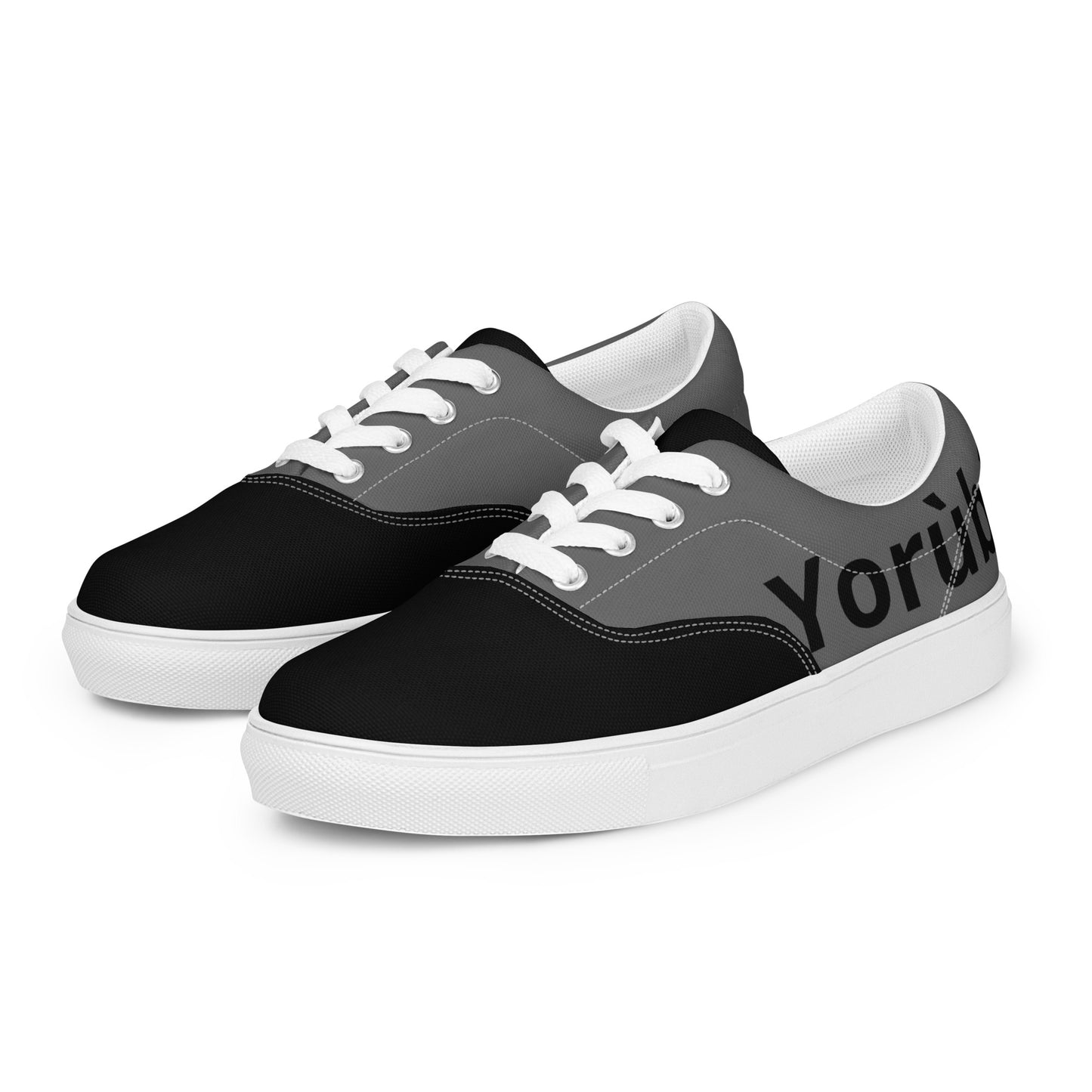 Yorùbá Men’s Lace-up Canvas Shoes