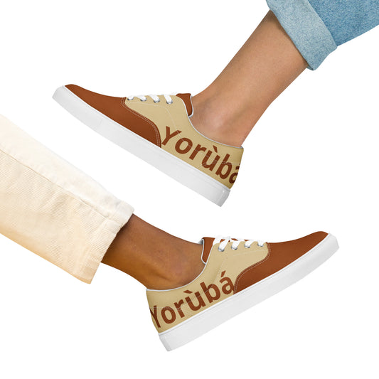 Yorùbá Women’s Lace-up Canvas Shoes