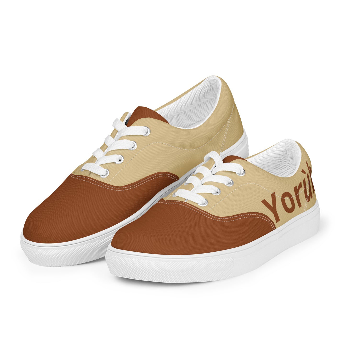 Yorùbá Women’s Lace-up Canvas Shoes